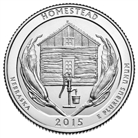 2015-P Homestead USA National Parks Quarter Uncirculated (MS-60)