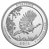 2015-P Kisatchie USA National Parks Quarter Uncirculated (MS-60)
