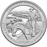 2016-D Theodore Roosevelt USA National Parks Quarter Uncirculated (MS-60)