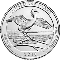 2018-D Cumberland Island USA National-Parks Quarter Uncirculated (MS-60)