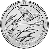 2020-P Tallgrass Prairie - Kansas USA National Parks Quarter Uncirculated (MS-60)