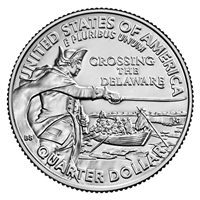 2021-D George Washington Crossing the Delaware USA Quarter Uncirculated (MS-60)