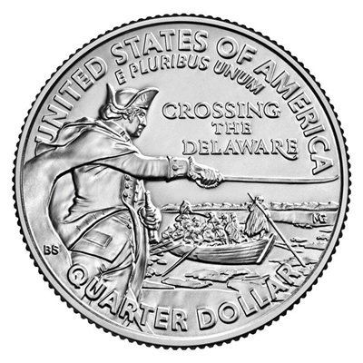 2021-D George Washington Crossing the Delaware USA Quarter Uncirculated (MS-60)