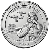 2021-D Tuskegee Airmen USA National Parks Quarter Uncirculated (MS-60)