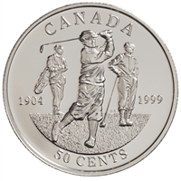 1999 Canada 50-cent First Open Golf Championship Sterling Silver