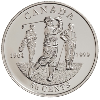 1999 Canada 50-cent First Open Golf Championship Sterling Silver