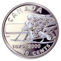 2000 Canada 50-cent First Recorded Hockey Game Sterling Silver Coin