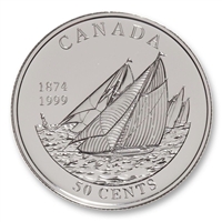 1999 Canada 50-cent First Yacht Race Between Canada & the US in 1874