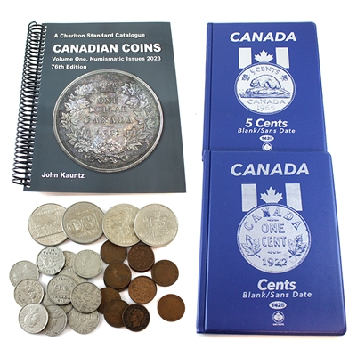 Starter Coin Kit with Charlton Coin Catalogue and 2 x Unisafe Blue books