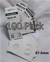 100 x (4 boxes) Self-Adhesive Cardboard 2x2 Holders - 50ct/Loon 27.5mm
