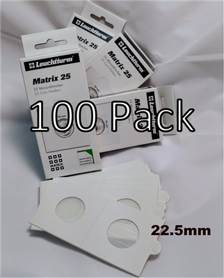 100 x (4 boxes) Self-Adhesive Cardboard 2x2 Holders 5ct size 22.5mm