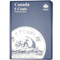 Uni-Safe Canada 5 Cents Blue Coin folders (contains 4 Pages)