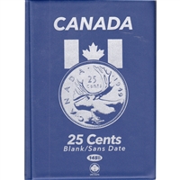 Uni-Safe Canada 25 Cents Blue Coin Folder (contains 4 pages)