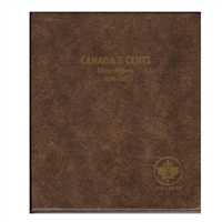 Five Cents Canada 1858-1921 Unimaster Brown Vinyl Coin Binders