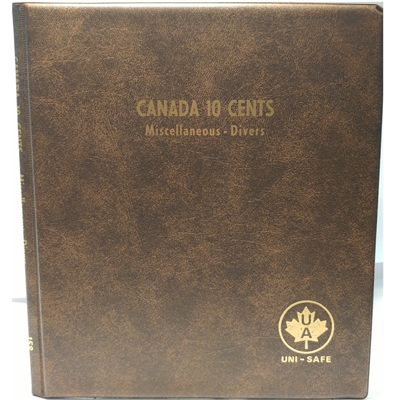 Ten Cents Canada Blank (5 pages) Unimaster Brown Vinyl Coin Binders