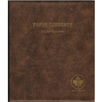 Unimaster Paper Currency Brown Vinyl Binder