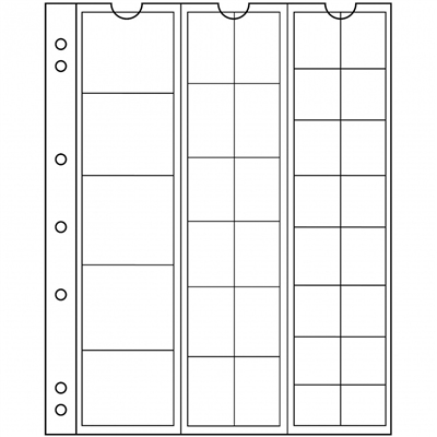 33 Pocket Page Sheet for Numis 4-Ring Binder (pack of 5) NH33