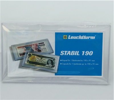 Large Size Durable Hard Plastic Snaplock Bill Holder for 7.5" x 3.5" (Stabil 190)
