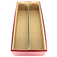10 Inch Storage Box for Crown-size Holders or ICCS Certified Coins - Double Row (Red)