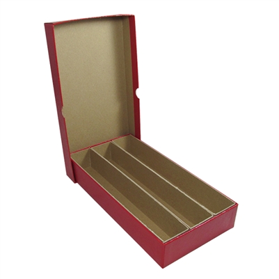 10 inch Storage Box for cardboard 1.5 x 1.5 holders - Triple Row (Red)