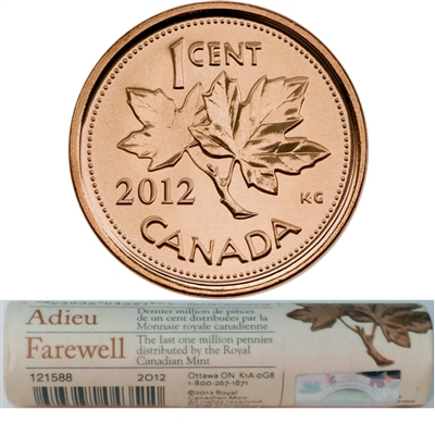 2012 Canada 1-cent Special Wrap Farewell Roll - The Last Million Pennies