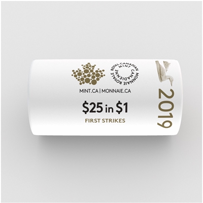 2019 Canada $1 Loon Special Wrap Original Roll of 25pcs