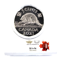 2021 Canada 5-cent Special Wrap Original Roll of 40pcs