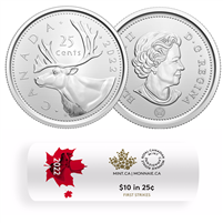 2022 Canada 25-cent Special Wrapped Roll of 40pcs