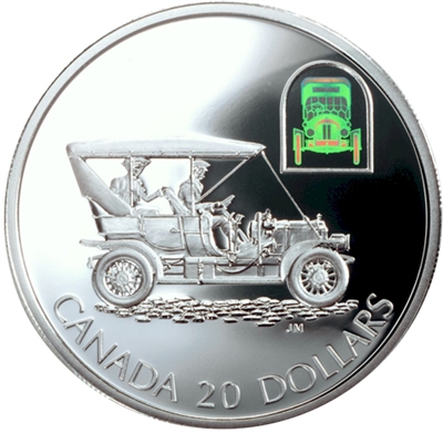 2001 Canada $20 Transportation Car - Russell Light Four Sterling Silver
