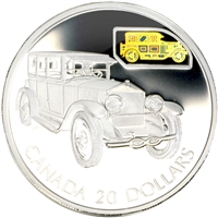 2002 Canada $20 Transportation Car - Gray-Dort 25-SM Sterling Silver