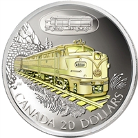 2003 Canada $20 Transportation Train - CNR FA-1 Sterling Silver