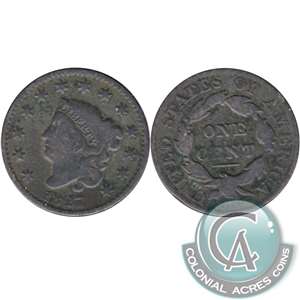 1827 USA Cent G-VG