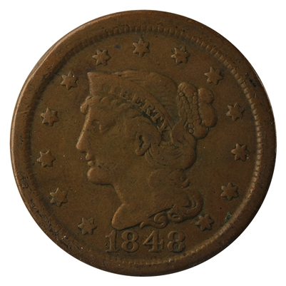 1848 USA Cent F-VF (F-15)