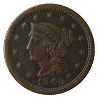 1848 USA Cent Very Fine (VF-20)