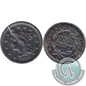 1849 USA Cent Very Good (VG-8)