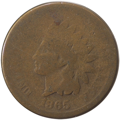 1865 Plain 5 USA Cent About Good (AG-3)