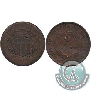 1864 Large Motto USA 2-cents Extra Fine (EF-40) $