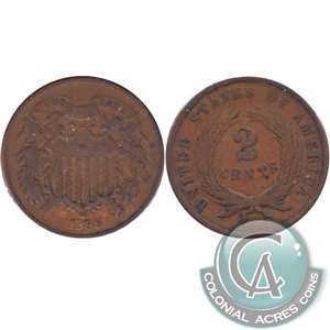 1866 USA 2-cents VG-F (VG-10)