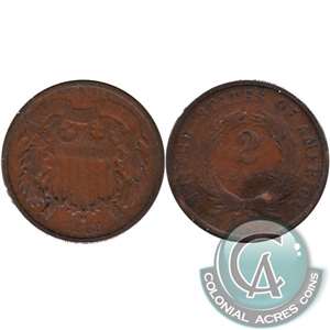 1868 USA 2-cents Fine (F-12)