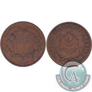 1868 USA 2-cents G-VG (G-6)