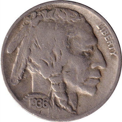 1936 S USA Nickel F-VF (F-15)