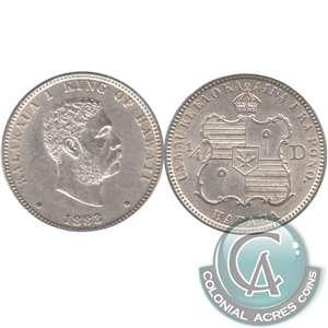 1883 Hawaii USA Quarter AU-UNC (AU-55) $