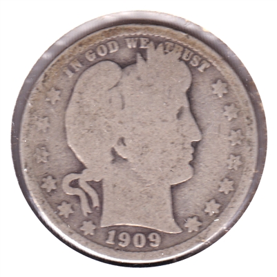1909 USA Quarter About Good (AG-3)