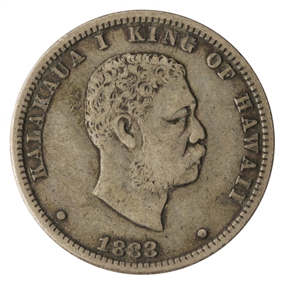 1883 Hawaii USA Quarter Very Fine (VF-20) $