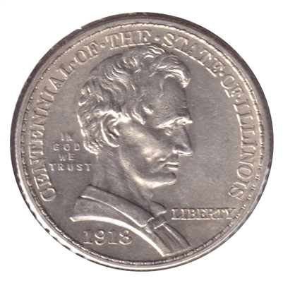 1918 Illinois Centennial USA Half Dollar UNC (MS-60) $