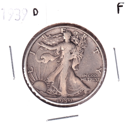 1939 D USA Half Dollar Fine (F-12)