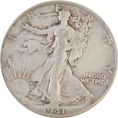 1941 S USA Half Dollar Circulated