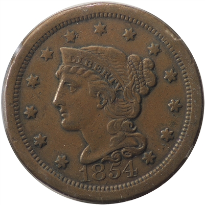 1854 USA Cent Extra Fine (EF-40) $