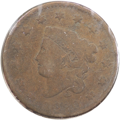 1820 Large Date Plain Top 2 USA Cent Very Good (VG-8)