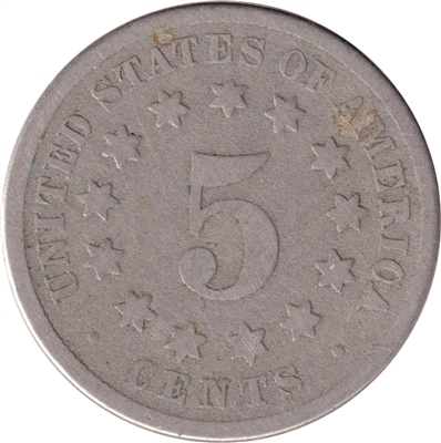 1872 USA Nickel About Good (AG-3)